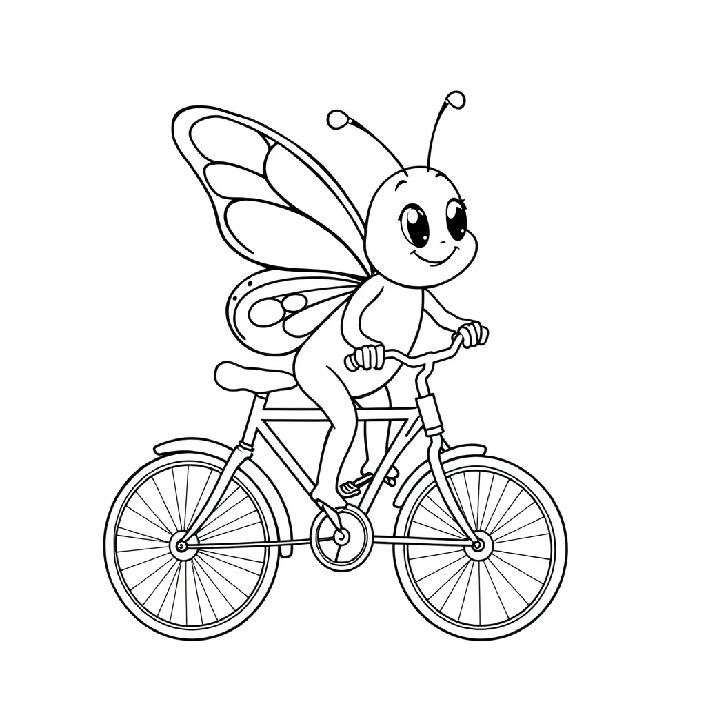 Butterfly Riding a Bicycle