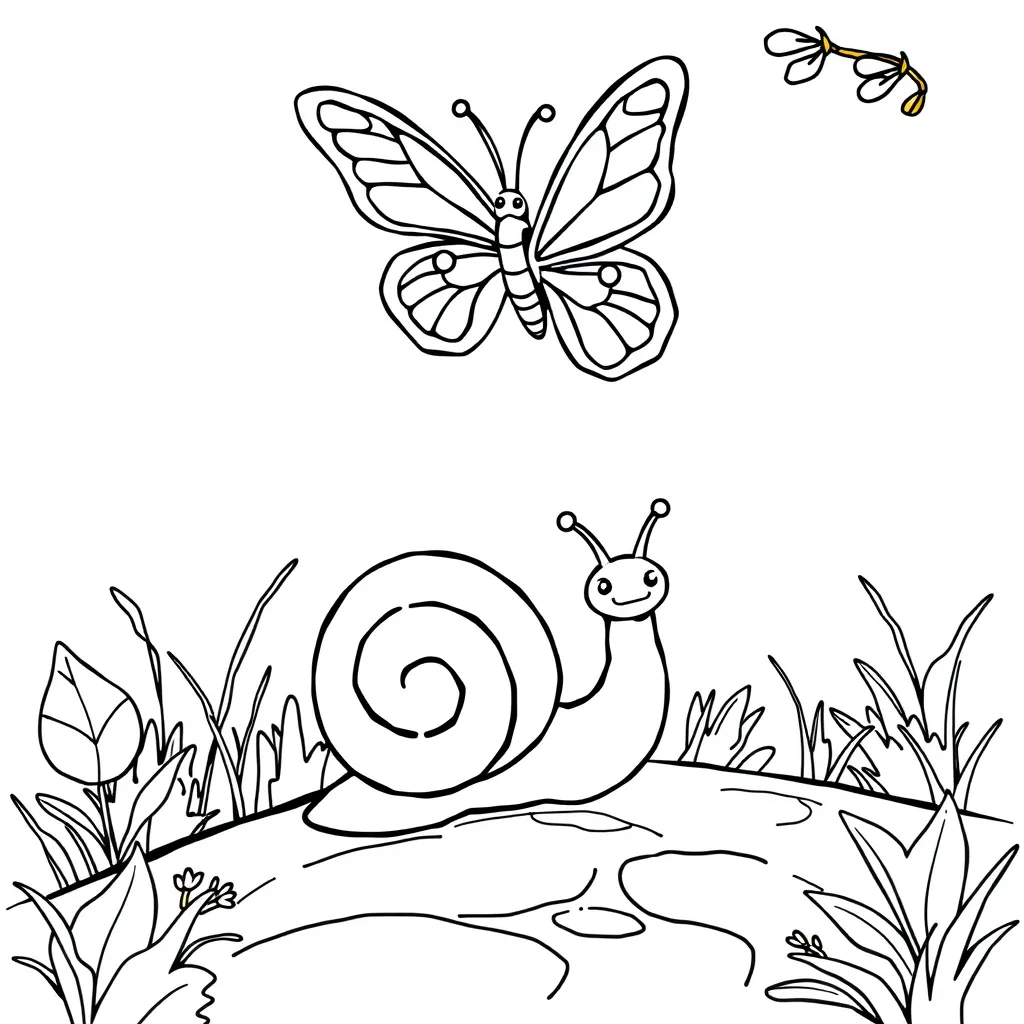 Butterfly and Snail Adventure