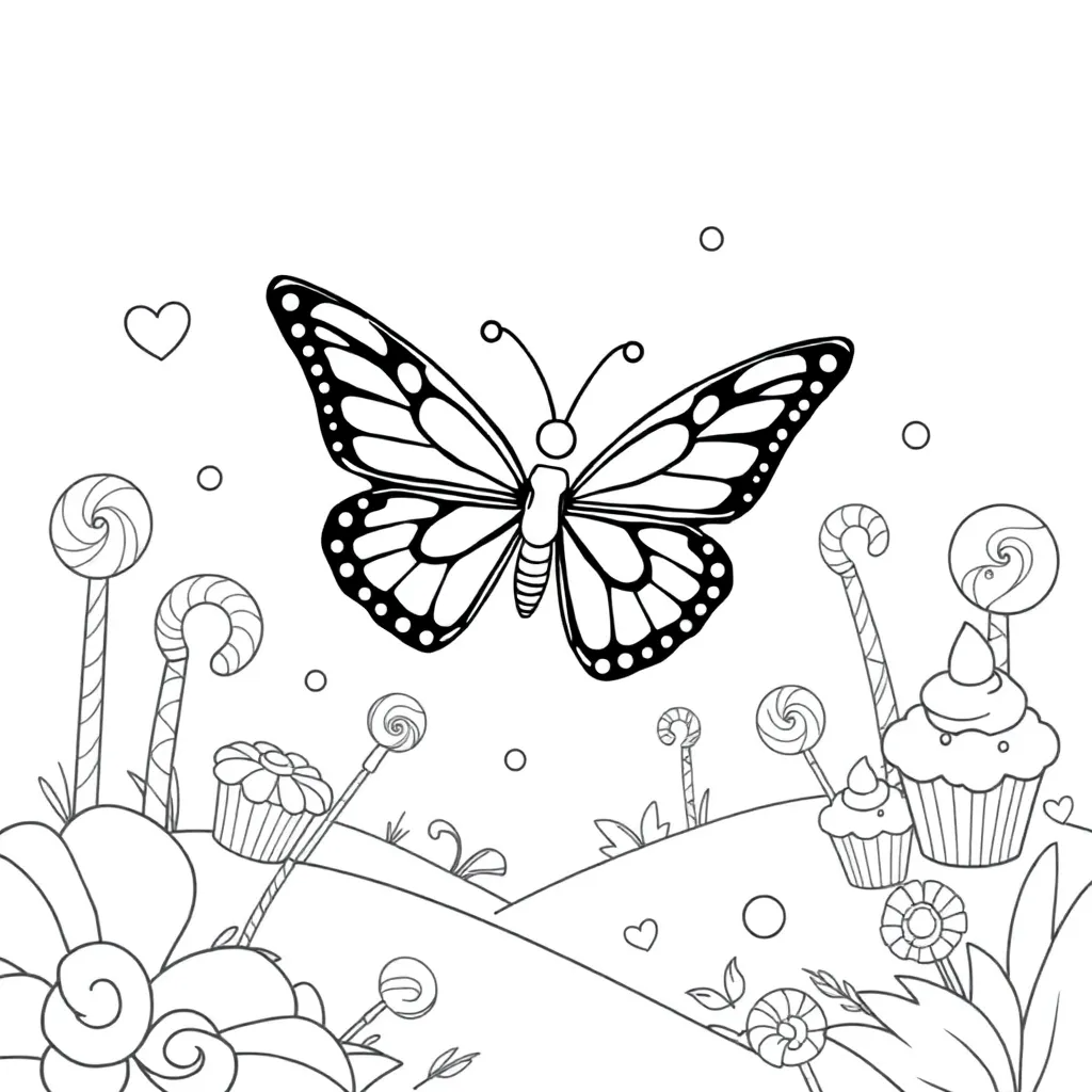 Butterfly in a Candy World