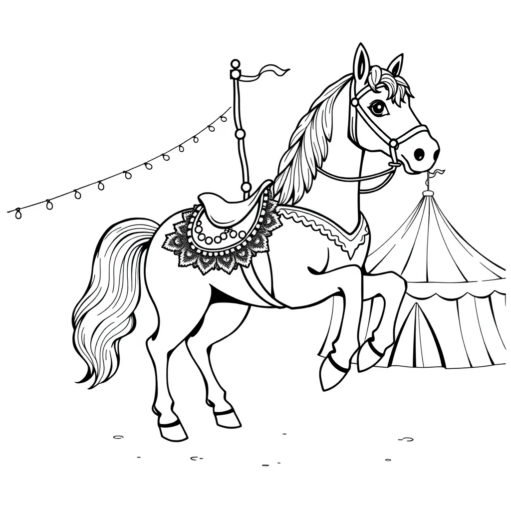 Circus Horse Performing Tricks