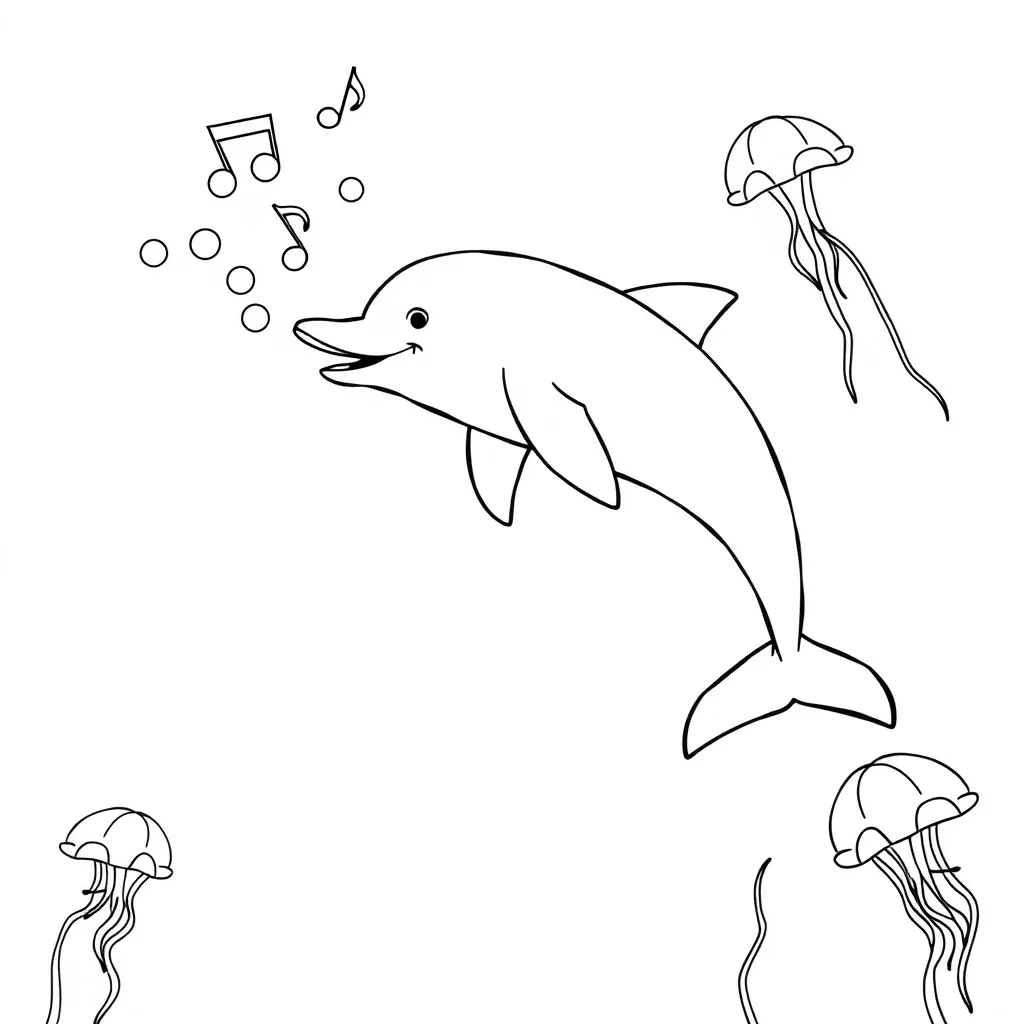 Dolphin Blowing Musical Notes Underwater