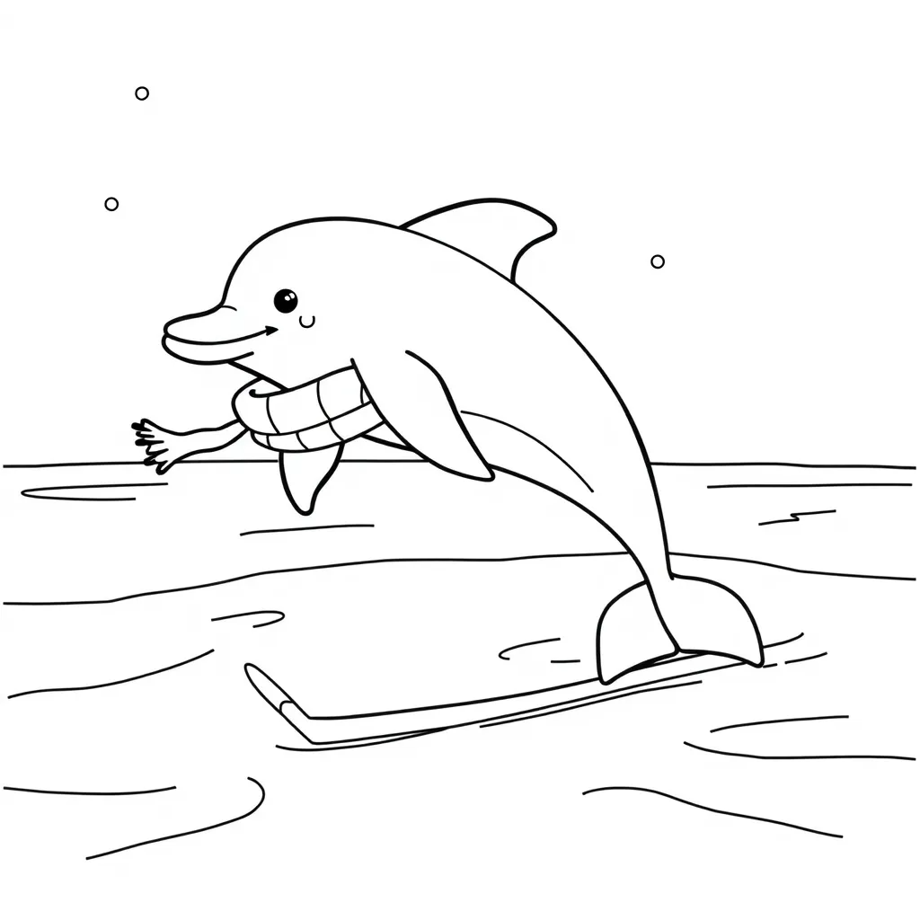 Dolphin Ice Skating on Frozen Ocean