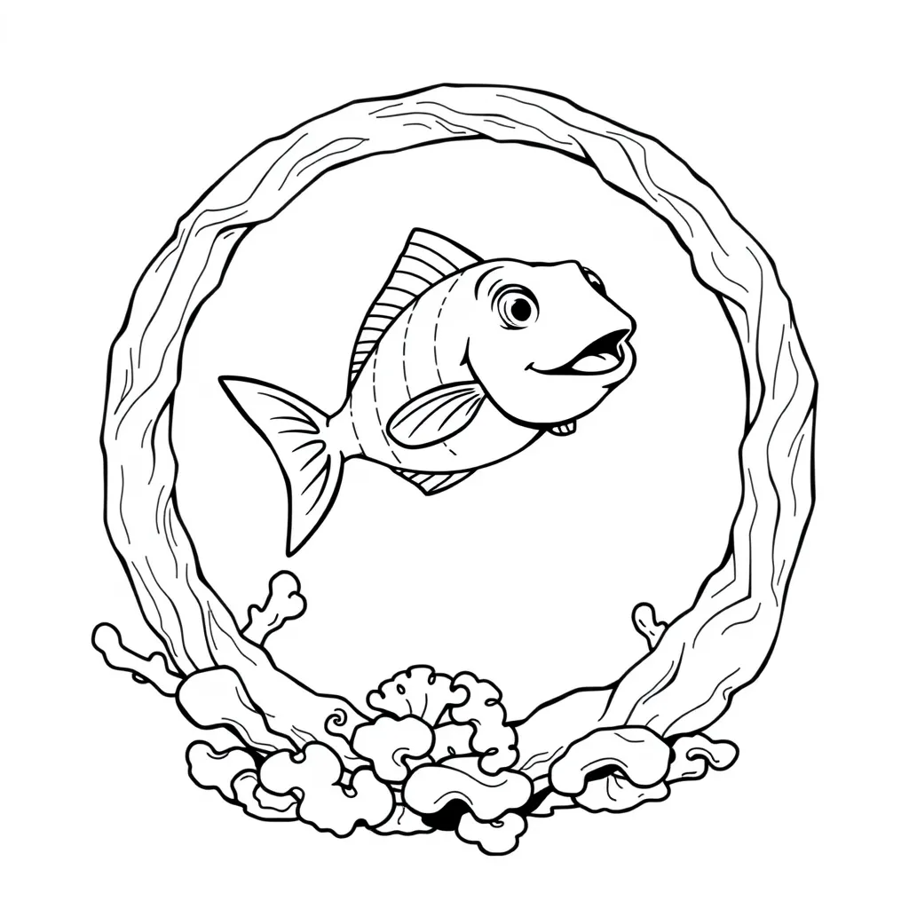 Fish Jumping Through a Hoop Made of Coral