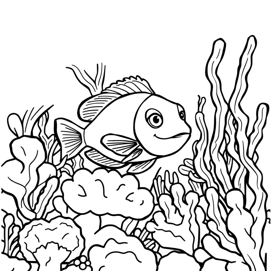 Fish Playing Hide and Seek in Coral Reef