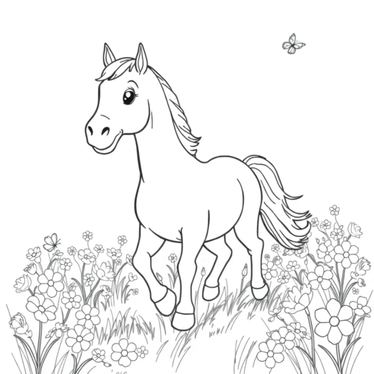 Free Printable Horse Coloring Pages for Kids – 20 Designs
