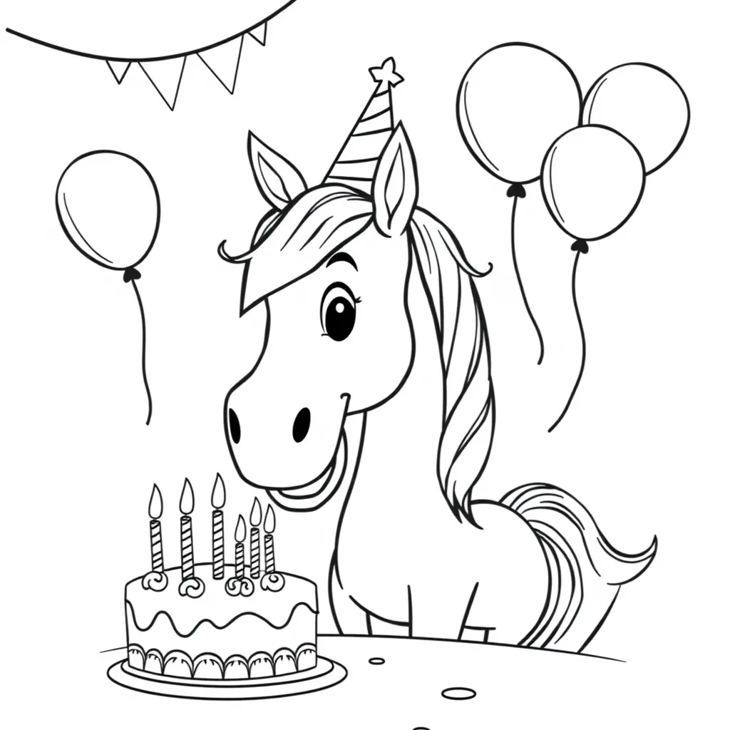 Horse at a Birthday Party