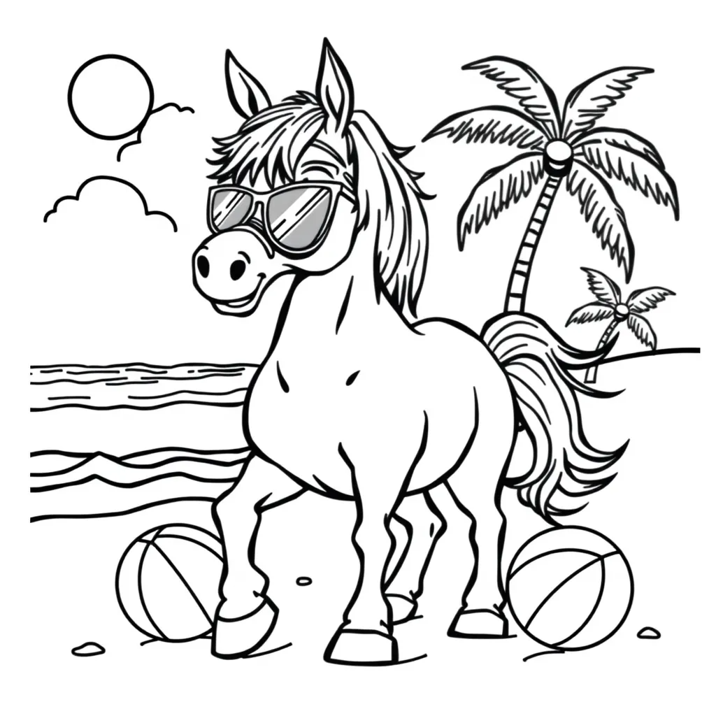 Horse at the Beach