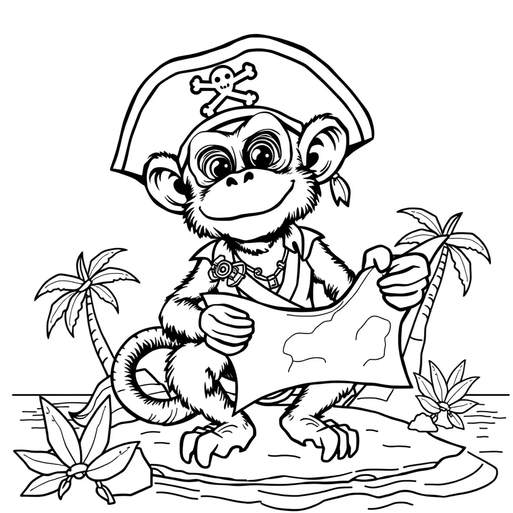 Monkey Dressed as a Pirate