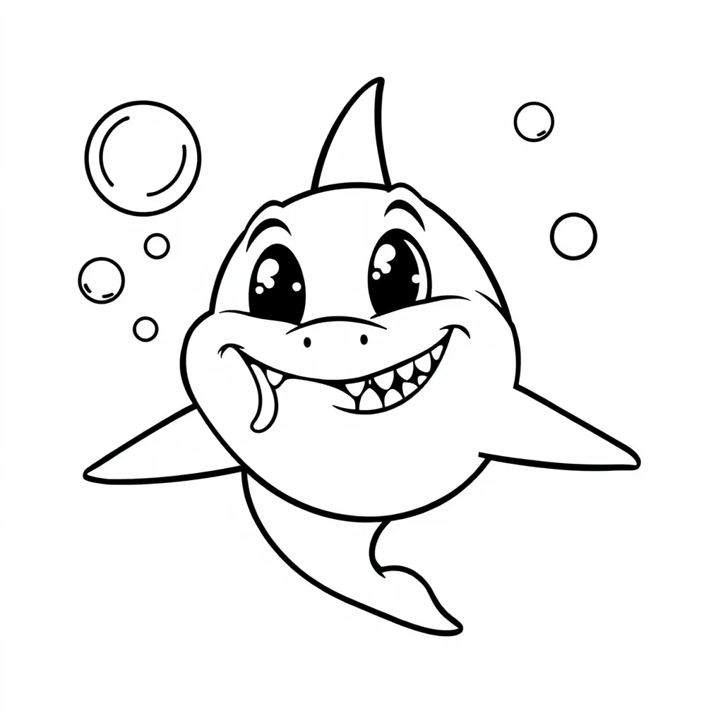 Shark Blowing Bubbles and Making Funny Faces