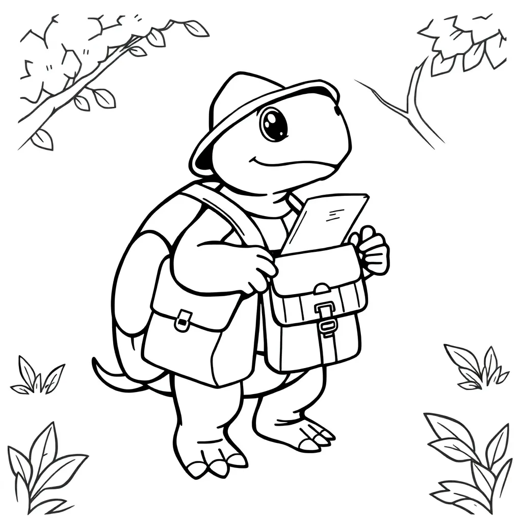 Turtle Delivering Mail with a Satchel