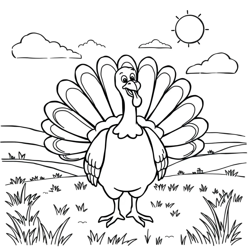 Turkey bird standing in a field