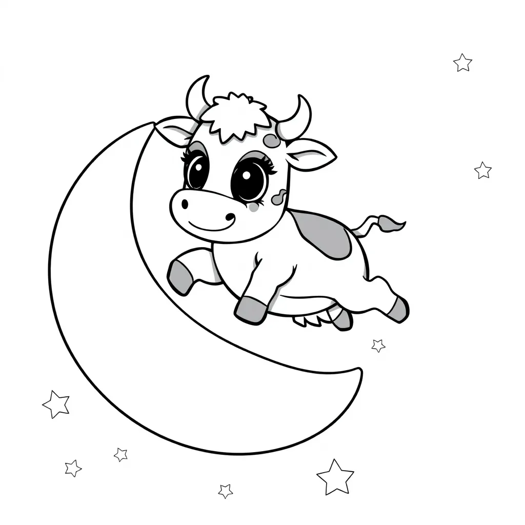 Cow Jumping Over the Moon